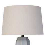 Classy Living Speckled Stone 17in Table Lamp Set of 2 | Contemporary Ceramic and Black Metal with Natural Linen | Bedroom & Living | Model KTL3594