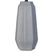 Classy Living Speckled Stone 17in Table Lamp Set of 2 | Contemporary Ceramic and Black Metal with Natural Linen | Bedroom & Living | Model KTL3594