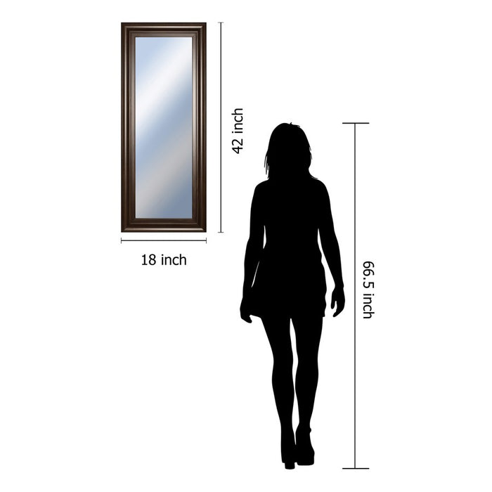 Classy Living Traditional Elegance Wall Mirror 18"x42", Cinnamon Mocha