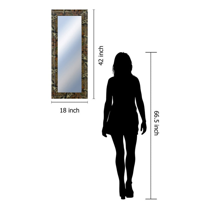 Classy Living Traditional Elegance Wall Mirror 18"x42", Camouflage Frame
