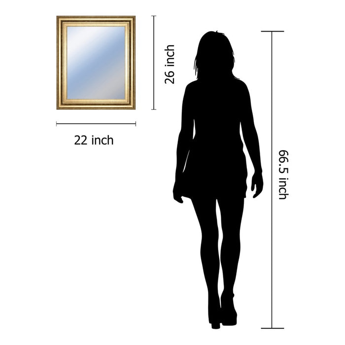 Classy Living Traditional Elegance Wall Mirror 22"x26", GiIded Radiance