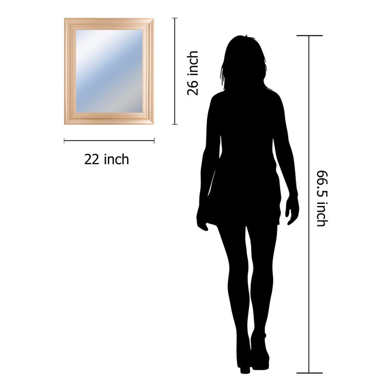 Classy Living Traditional Elegance Wall Mirror 22"x26", Rose Gold