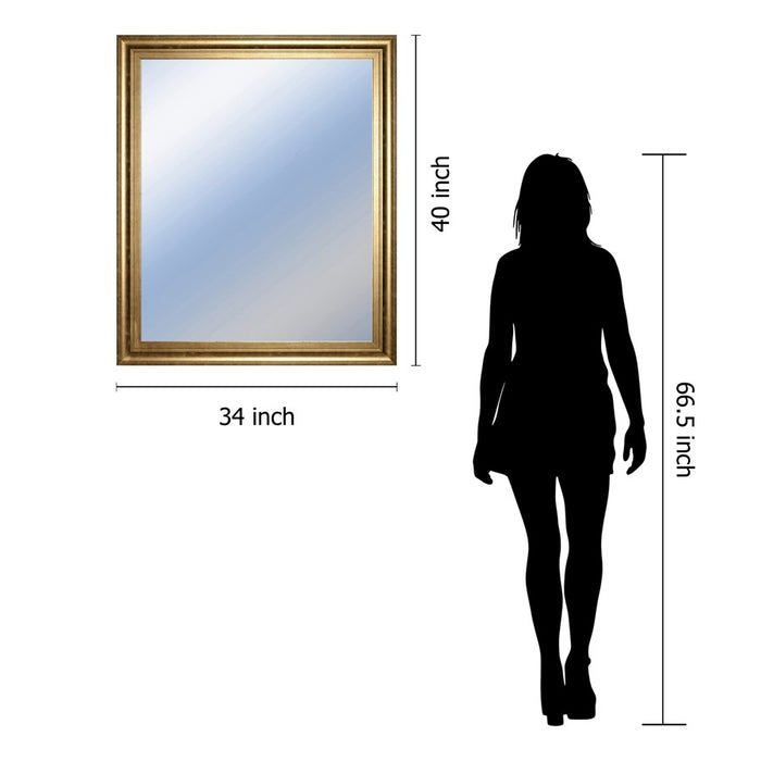 Classy Living Traditional Elegance Wall Mirror 34"x40", GiIded Radiance