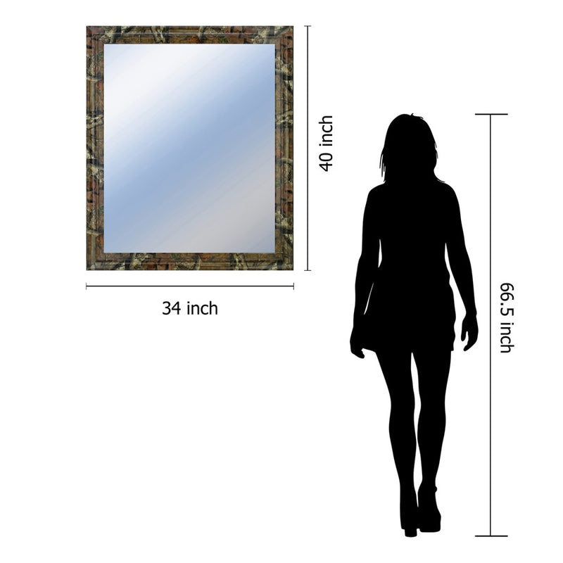 Classy Living Traditional Elegance Wall Mirror 34"x40", Brown Frame
