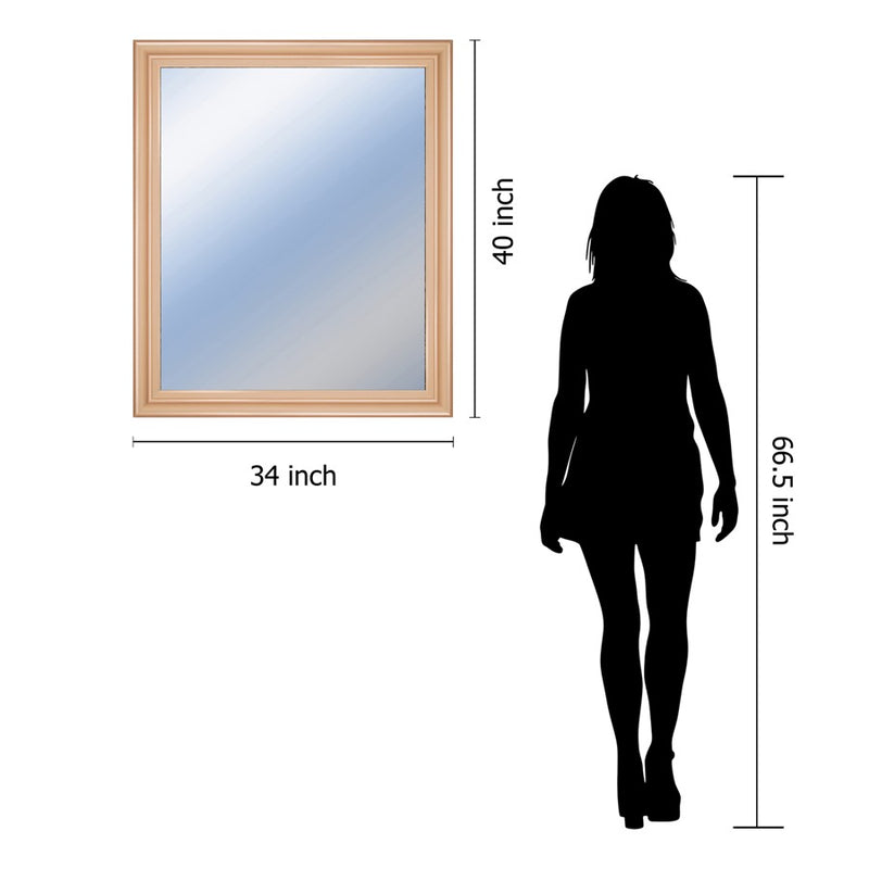 Classy Living Traditional Elegance Wall Mirror 34"x40", Rose Gold Frame