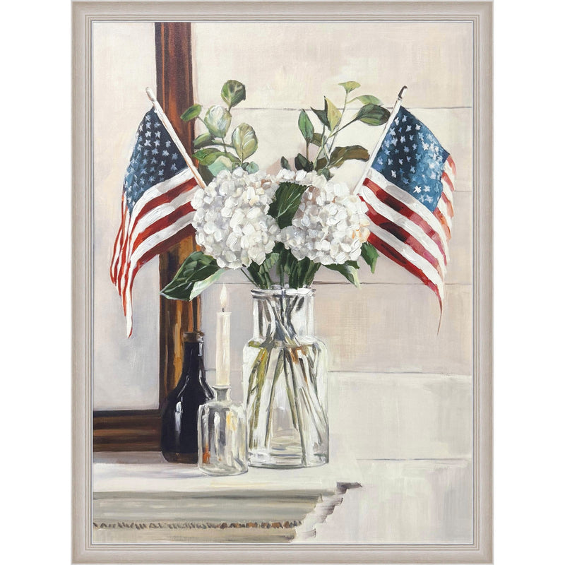 Classy Living Classic Patriotic, Ivory/Brown/Clear/Red/White/Blue/Green