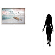 Classy Living Mesmerizing Blush Tide 32"x48" Gloss Canvas, Beige/Black