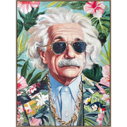 Classy Living Vibrant Tropical Icon 48"x36", Blue/Green/Pink/White/Gold