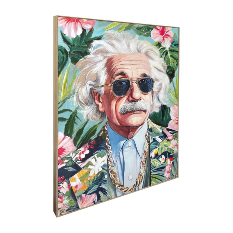 Classy Living Vibrant Tropical Icon 48"x36", Blue/Green/Pink/White/Gold