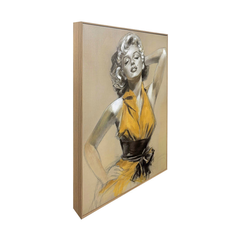 Classy Living Gilded Gld Muse II 32"x24", Black/Beige/Yellow