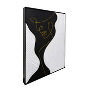 Classy Living Dramatic Contour Muse 32"x24", Black/White/Gold