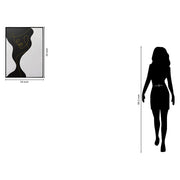 Classy Living Dramatic Contour Muse 32"x24", Black/White/Gold