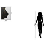 Classy Living Dramatic Contour Muse II 32"x24", Black/White/Gold