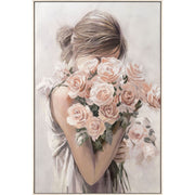 Classy Living Enchanting Roses Embrace, Blush/Ivory/Taupe/Green