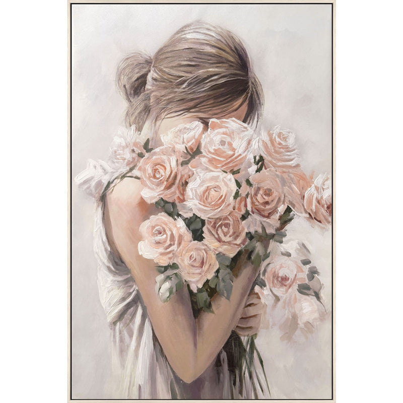 Classy Living Enchanting Roses Embrace, Blush/Ivory/Taupe/Green