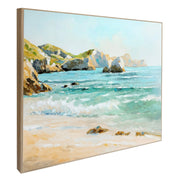 Classy Living Adventurous Coastal Daybreak, Aqua/Beige/White/Ochre