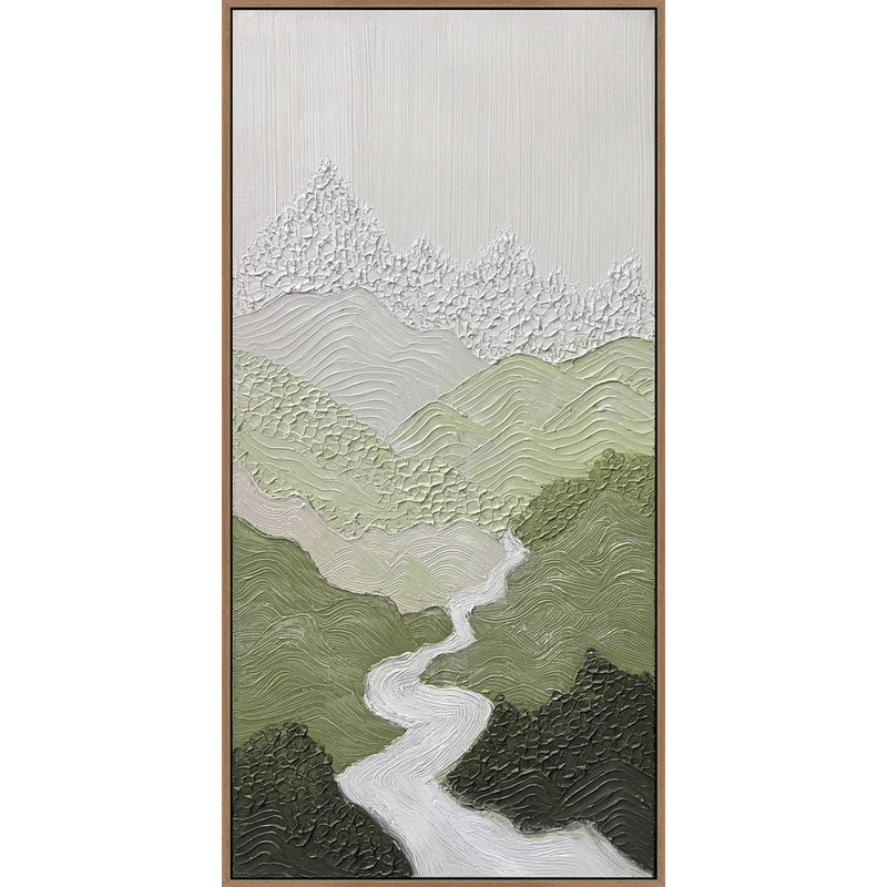 Classy Living Poetic Verdant Passage 40"x20", Black/Green/Ivory/Gray