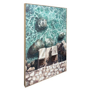 Classy Living Mesmerizing Cove Reverie, Aqua/White/Taupe/Charcoal/Beige