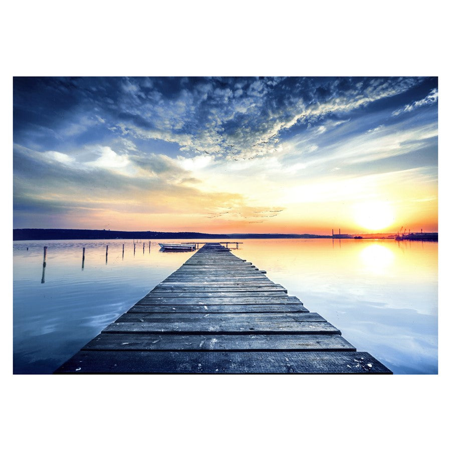 Classy Living Peaceful Panoramaless Glass Wall Art 60"x40", Multi