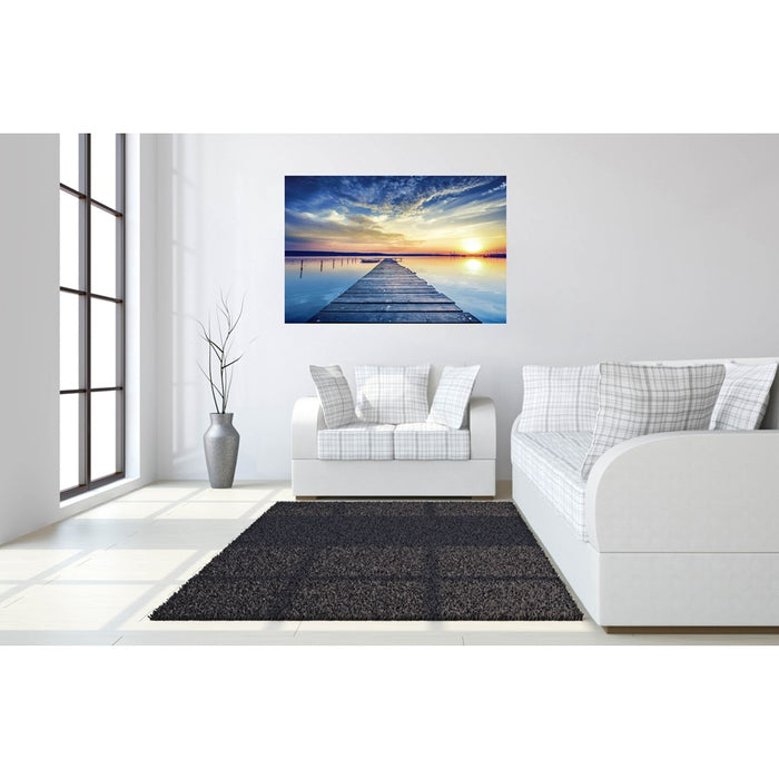 Classy Living Peaceful Panoramaless Glass Wall Art 60"x40", Multi