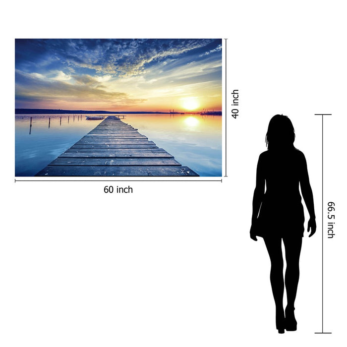 Classy Living Peaceful Panoramaless Glass Wall Art 60"x40", Multi
