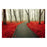 Classy Living Autumn Road Frameless Glass Wall Art 60"x40", Red