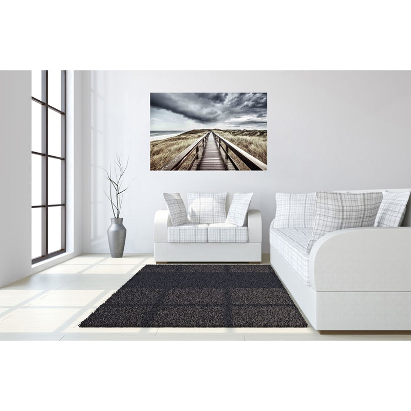 Classy Living Beach Boardwalk Frameless Glass Wall Art 60"x40", Multi