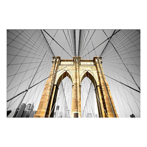Classy Living Brooklyn Bridge,Tempered Glass Wall Art 60"x40", Multi - SF1220