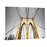 Classy Living Brooklyn Bridge,Tempered Glass Wall Art 60"x40", Multi