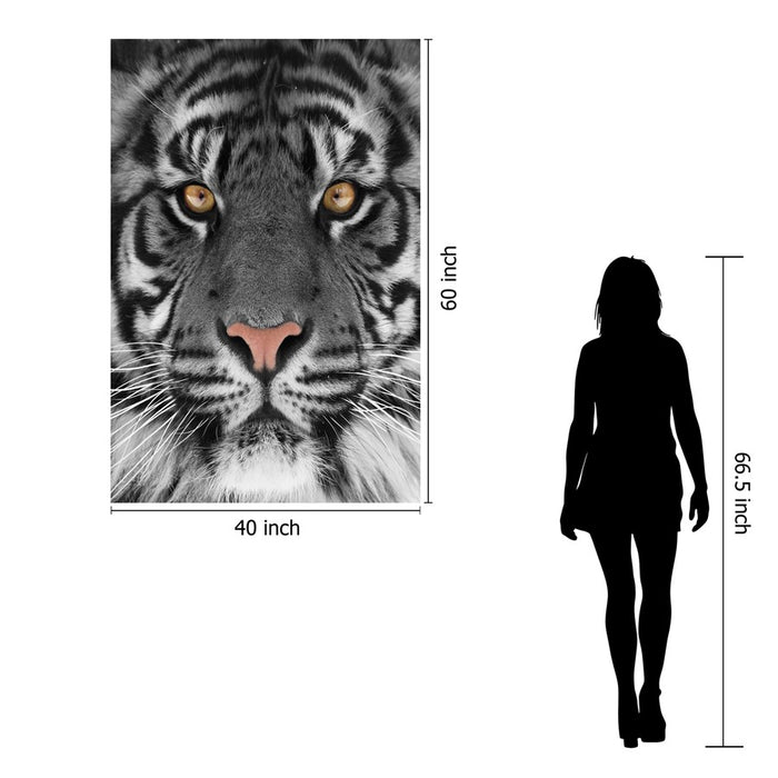 Classy Living Eye of the Tigerless Glass Wall Art 40"x60", Multi