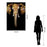Classy Living Gold Tribal Elephantless Glass Wall Art 40"x60", Multi