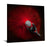 Classy Living Velvet Rehearsalless Tempered Glass Wall Art 50"x50", Red