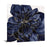 Classy Living Blue Flower Frameless Glass Wall Art 50"x50", Navy