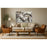 Classy Living Horses Together Frameless Glass Wall Art 60"x40", Multi