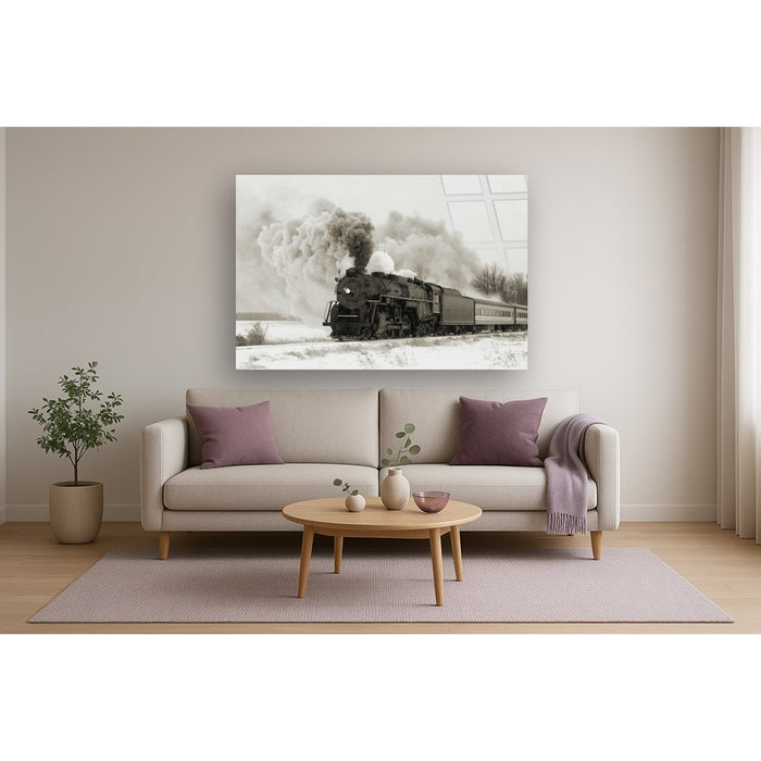 Classy Living Railroad Smoke Frameless Glass Wall Art 60"x40", Multi