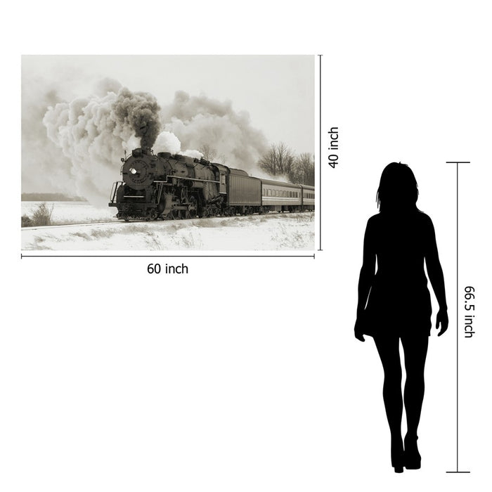 Classy Living Railroad Smoke Frameless Glass Wall Art 60"x40", Multi