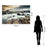 Classy Living Breaking Water Frameless Glass Wall Art 60"x40", Multi