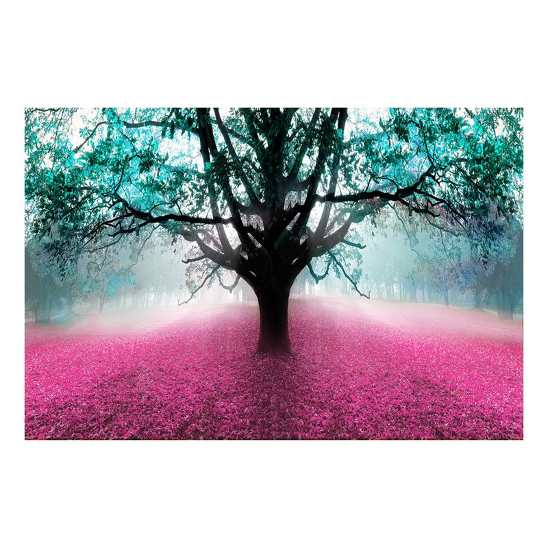 Classy Living Vibrant Forest Frameless Glass Wall Art 60"x40", Teal
