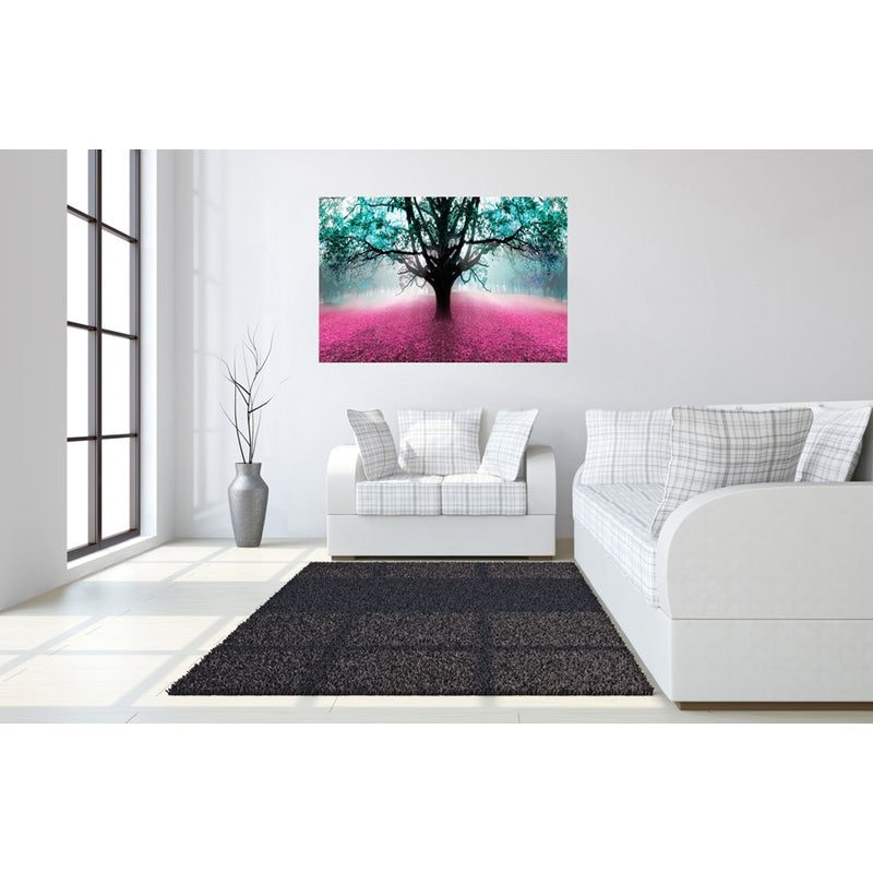 Classy Living Vibrant Forest Frameless Glass Wall Art 60"x40", Teal