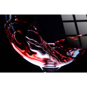 Classy Living Dramatic Crimson Pour 40"x60" Tempered, Black/Red/Clear