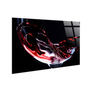Classy Living Dramatic Crimson Pour 40"x60" Tempered, Black/Red/Clear
