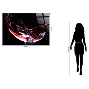 Classy Living Dramatic Crimson Pour 40"x60" Tempered, Black/Red/Clear