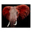 Classy Living Red Elephant Frameless Glass Wall Art 60"x40", Multi - SF1331