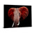 Classy Living Red Elephant Frameless Glass Wall Art 60"x40", Multi