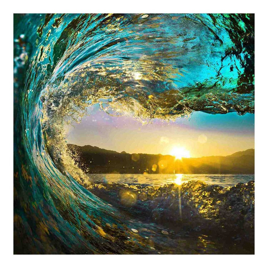 Classy Living Catching the Sunless Glass Wall Art 50"x50", Multi - SF1342