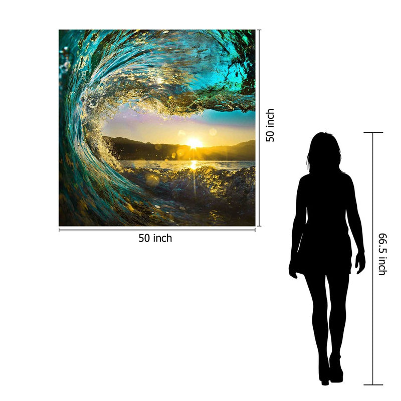Classy Living Catching the Sunless Glass Wall Art 50"x50", Multi