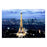 Classy Living Paris at Night Frameless Glass Wall Art 60"x40", Multi