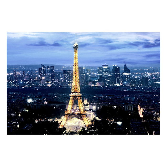 Classy Living Paris at Night Frameless Glass Wall Art 60"x40", Multi