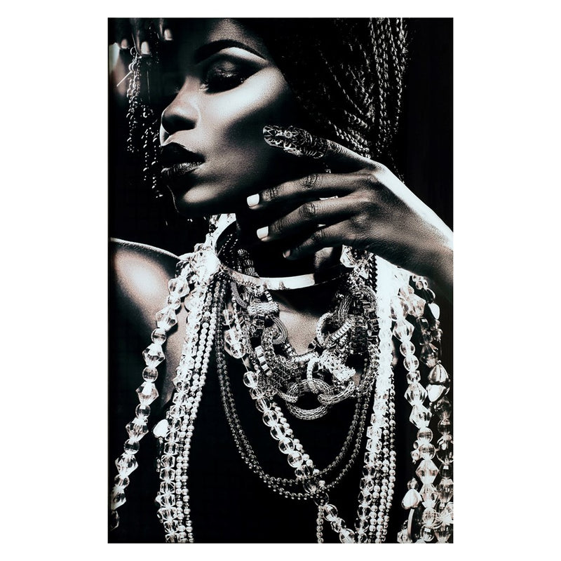 Classy Living Metallic Magic Frameless Glass Wall Art 40"x60", Multi