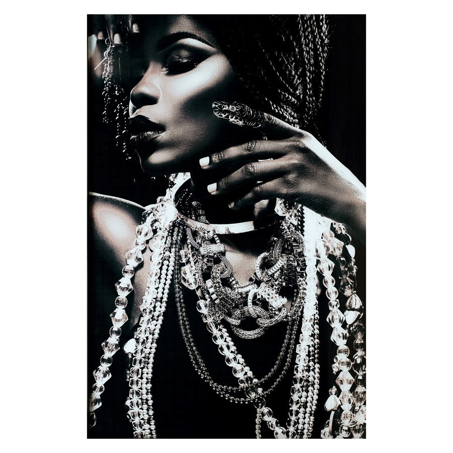 Classy Living Metallic Magic Frameless Glass Wall Art 40"x60", Multi - SF1350